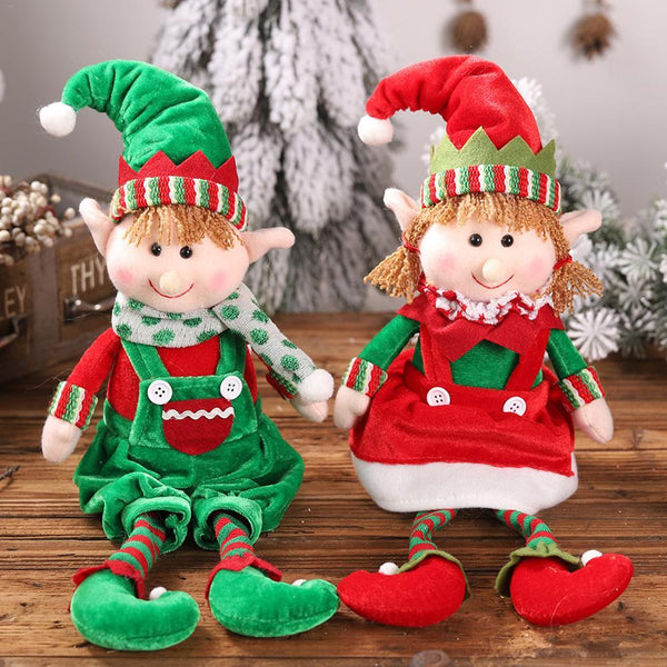 Seasonal Decorations 48Cm Cute Christmas Elf Soft Toy Decoration