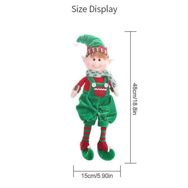 Seasonal Decorations 48Cm Cute Christmas Elf Soft Toy Decoration