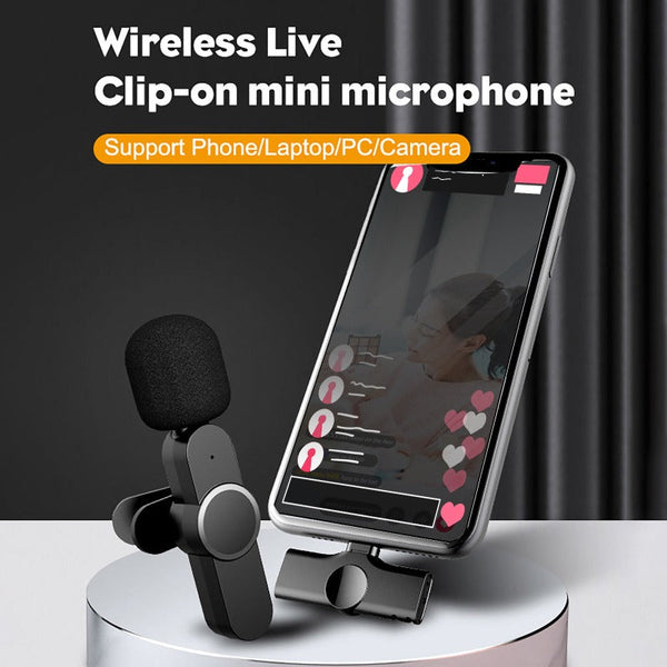 Mini Plug in Microphones Wireless Clip On Lavalier Microphone Lapel For Phone