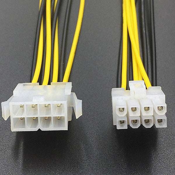 Power Cables & Connectors 8 Pin 12V Cpu Eps P4 Power Extension Cable 8Pin 18Cm Extend Wire 18Awg Supply For Bitcoin Miner Mining Machine