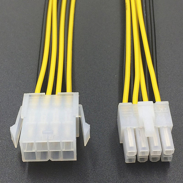 Power Cables & Connectors 8 Pin 12V Cpu Eps P4 Power Extension Cable 8Pin 18Cm Extend Wire 18Awg Supply For Bitcoin Miner Mining Machine