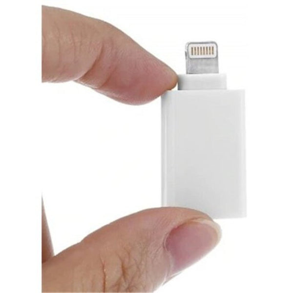 8 Pin Male To Female Usb 3.0 Adapter For Iphone White