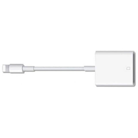 8 Pin To Camera Sd Card Reader Adapter Cable For Iphone / X Ipad White