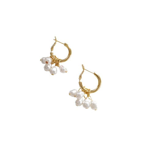 Earrings Pearl Tassel Simple Alloy Geometric Fashion Jewellery