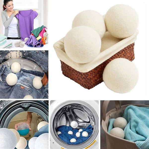 Laundry Ball 6Pcs 6Cm Wool Tumble Dryer Anti Static Balls Reusable Laundry Accessories