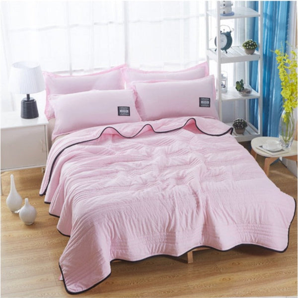 Blankets Cooling Pure Color Summer Quilt Plain Compressible