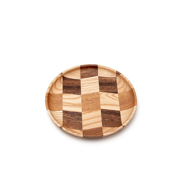 Plates Wooden Checkerboard Cake Board Serving