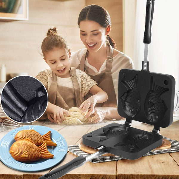 Waffle Makers Non Stick Taiyaki Fish Shaped Waffle Frying Pan Maker Home Food Cooking Baking Mold