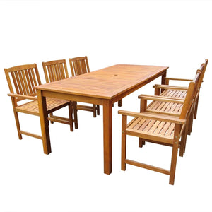 Outdoor Dining Sets 7 Piece Outdoor Dining Set Solid Acacia Wood