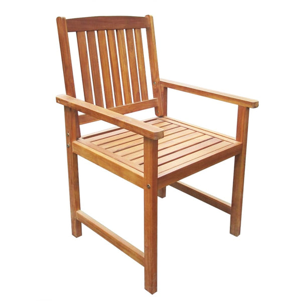 Patio Chairs Garden Chairs 2 Pcs Solid Acacia Wood Brown