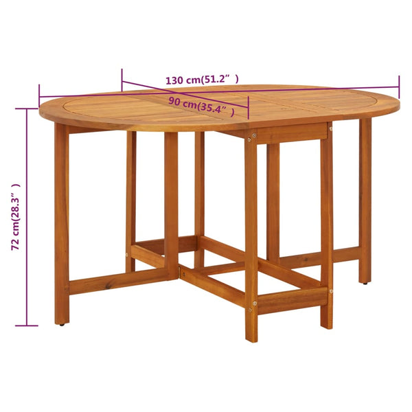 Patio & Garden Tables Garden Table 130X90x72 Cm Solid Acacia Wood