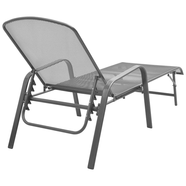 Loungers Sun 2 Pcs With Table Steel Anthracite