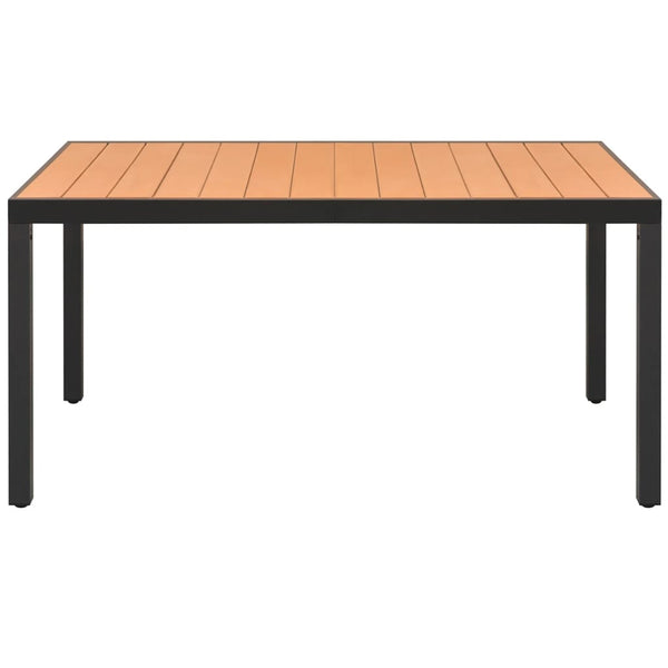 Patio & Garden Tables Garden Table Brown 150X90x74 Cm Aluminium And Wpc