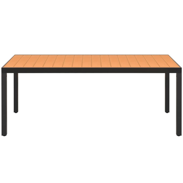 Patio & Garden Tables Garden Table Brown 150X90x74 Cm Aluminium And Wpc