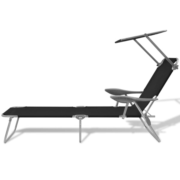 Loungers Sun Lounger With Canopy Steel