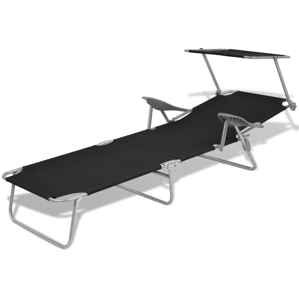 Loungers Sun Lounger With Canopy Steel