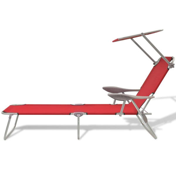 Loungers Sun Lounger With Canopy Steel