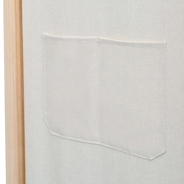 3-Panel Room Divider Cream 120X170x4 Cm Fabric