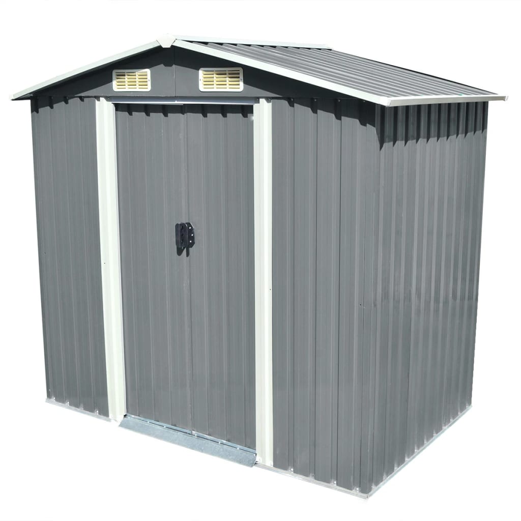 Sheds Summerhouses Carports Garden Storage Shed Metal 204X132x186 Cm