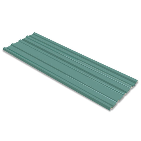 Roof Sheets & Panels Roof Panels 12 Pcs Galvanised Steel Green