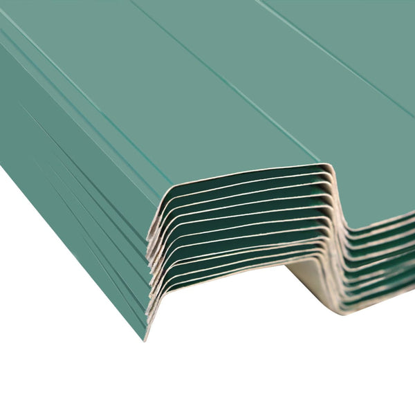 Roof Sheets & Panels Roof Panels 12 Pcs Galvanised Steel Green