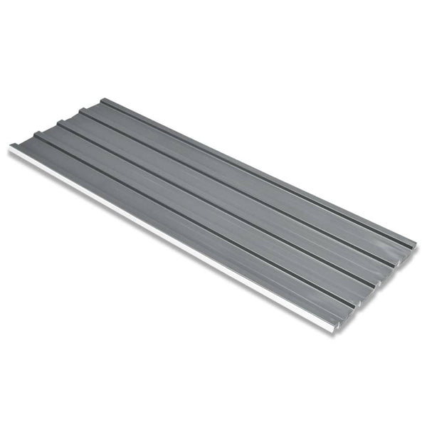 Roof Sheets & Panels Roof Panels 12 Pcs Galvanised Steel Grey