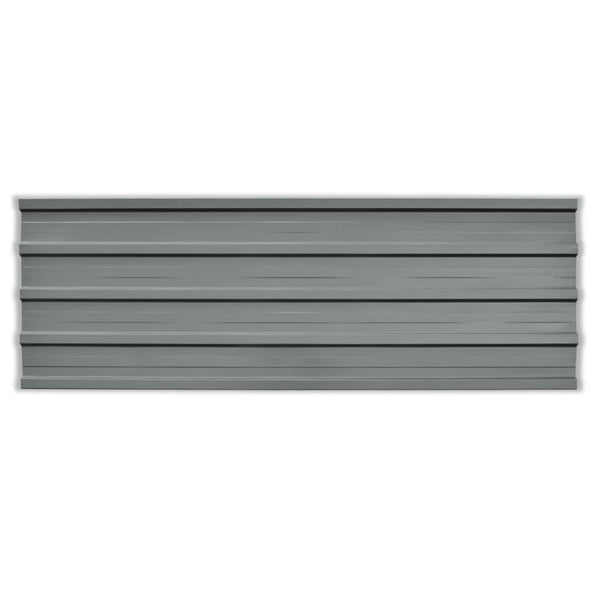 Roof Sheets & Panels Roof Panels 12 Pcs Galvanised Steel Grey