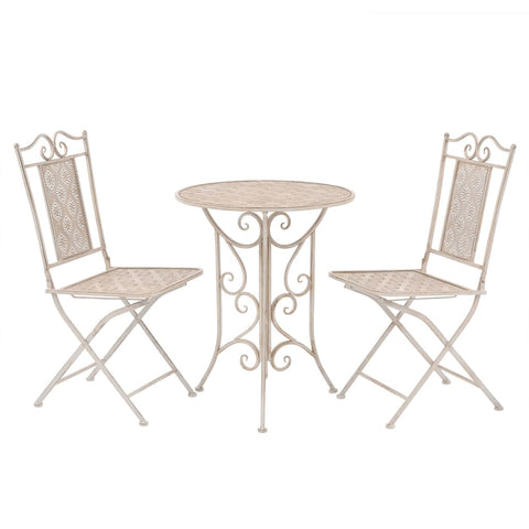 Patio Furniture Sets 3 Piece Bistro Set Steel White