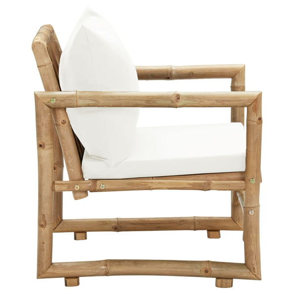 Patio Chairs Garden Chairs 2 Pcs With Cushions And Pillows Bamboo