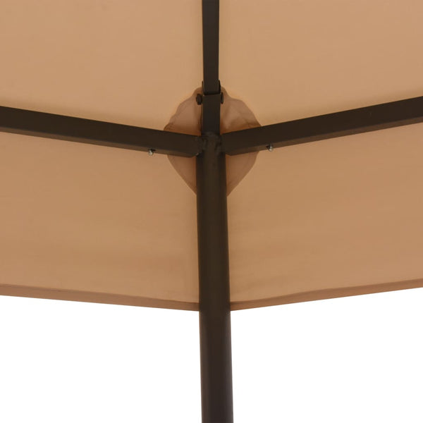 Gazebos & Pergolas Garden Marquee Gazebo Pavilion Tent Hexagonal Beige 323X265 Cm