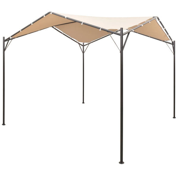 Gazebo Pavilion Tent Canopy 4X4 M Steel Beige