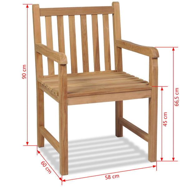 Patio Chairs Outdoor Chairs 2 Pcs Solid Teak Wood