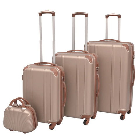 Trolleys Four Piece Hardcase Trolley Set Champagne