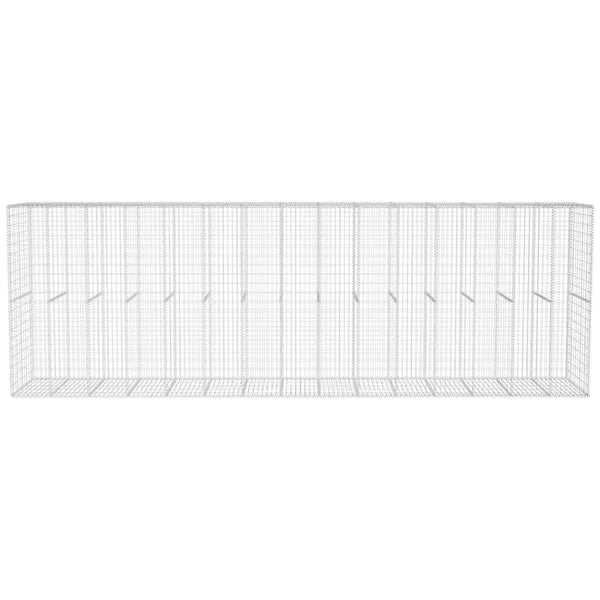 Gabion Baskets Gabion Wall With Cover Galvanised Steel 600X50x200 Cm