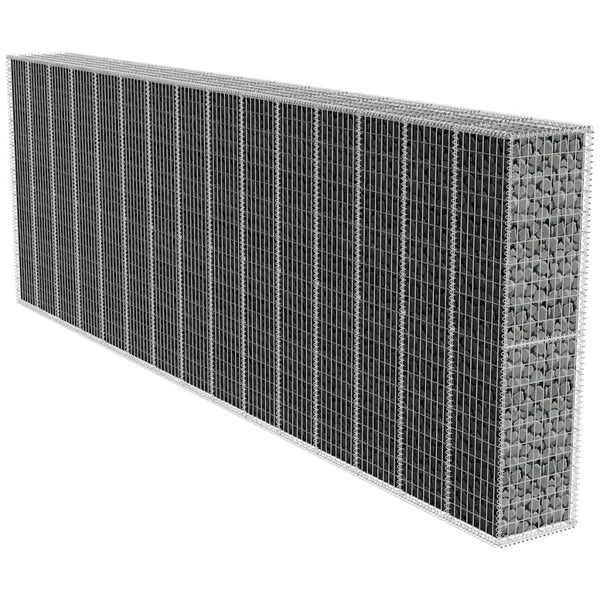 Gabion Baskets Gabion Wall With Cover Galvanised Steel 600X50x200 Cm