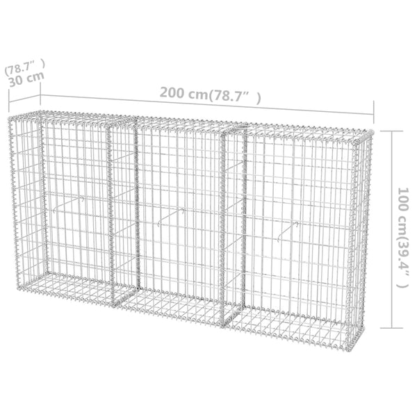 Gabion Baskets Gabion Basket Galvanised Steel 200X30x100 Cm