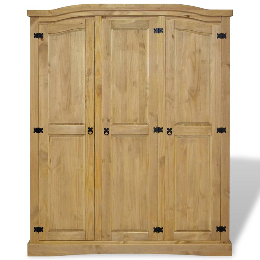 Wardrobes Wardrobe Mexican Pine Corona Range 3 Doors