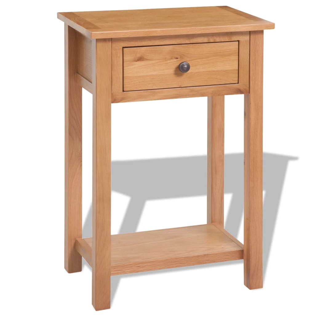 Hall Tables Console Table 50X32x75 Cm Solid Oak Wood