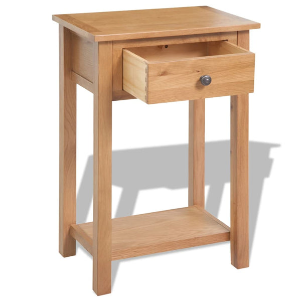 Hall Tables Console Table 50X32x75 Cm Solid Oak Wood