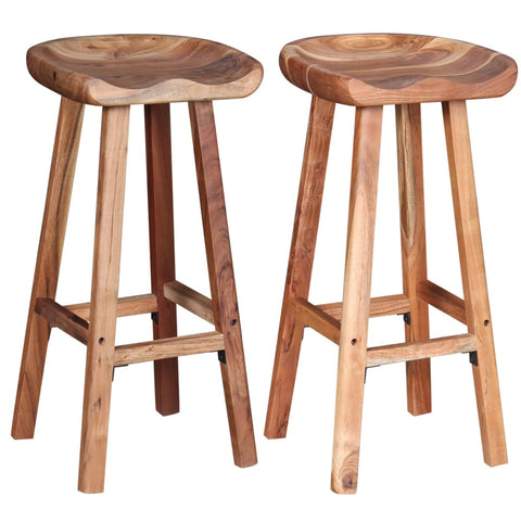 Benches Bar Stools Bar Stools 2 Pcs Solid Acacia Wood