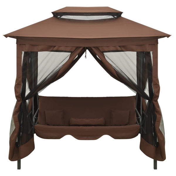 Gazebos & Pergolas Gazebo Convertible Swing Bench Coffee