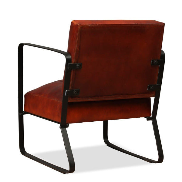 Loungers Lounge Chair Brown Genuine Leather