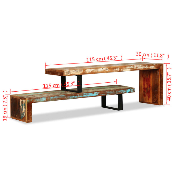 TV Stands & Entertainment Units Tv Stand Solid Reclaimed Wood