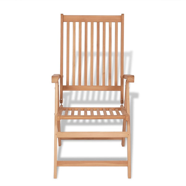 Patio Chairs Reclining Garden Chairs 2 Pcs Solid Teak Wood