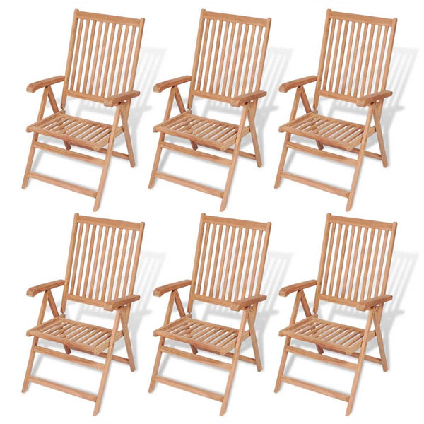 Outdoor Dining Sets 7 Piece Outdoor Dining Set With Folding Chairs Solid Teak Wood