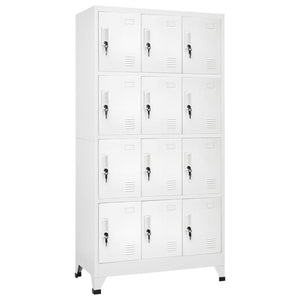 Locker Cabinet With 12 Compartments 90X45x180 Cm