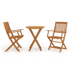 Patio Furniture Sets 3 Piece Folding Bistro Set Solid Acacia Wood