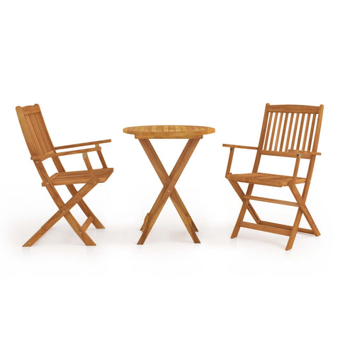 Patio Furniture Sets 3 Piece Folding Bistro Set Solid Acacia Wood