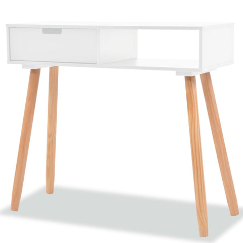 Hall Tables Console Table Solid Pinewood 80X30x72 Cm White