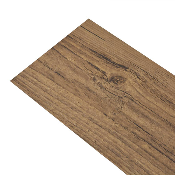 Laminate Flooring Self Adhesive Pvc Flooring Planks 5.02 M Mm Walnut Brown